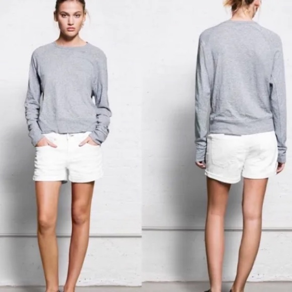 Rag & Bone white aged white denim shorts